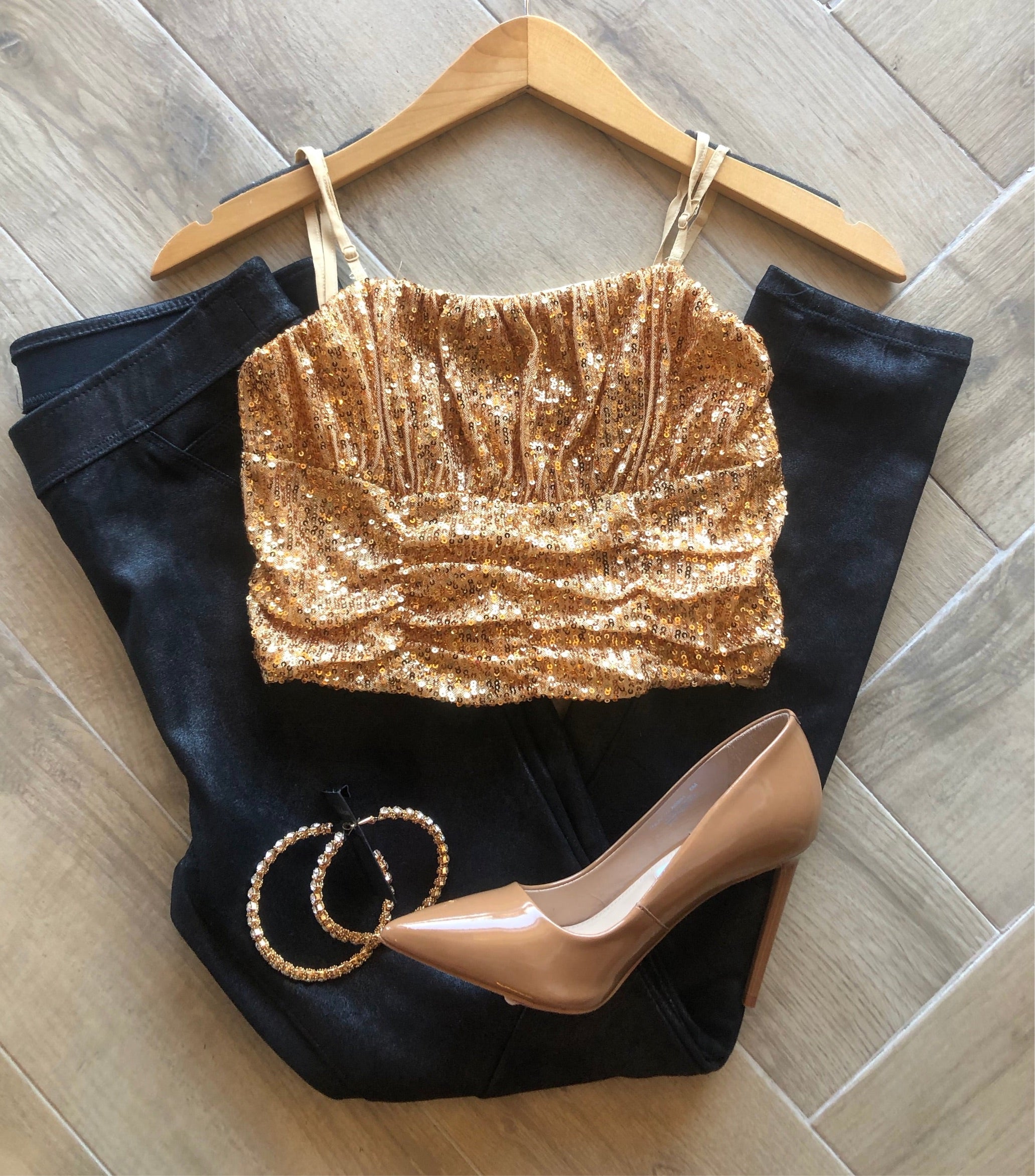 FREE PEOPLE Sequin TA DA Convertible/Strapless Top