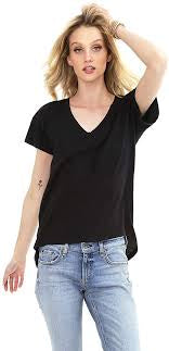 BOBI V-Neck BECK Slub Jersey HiLo Top