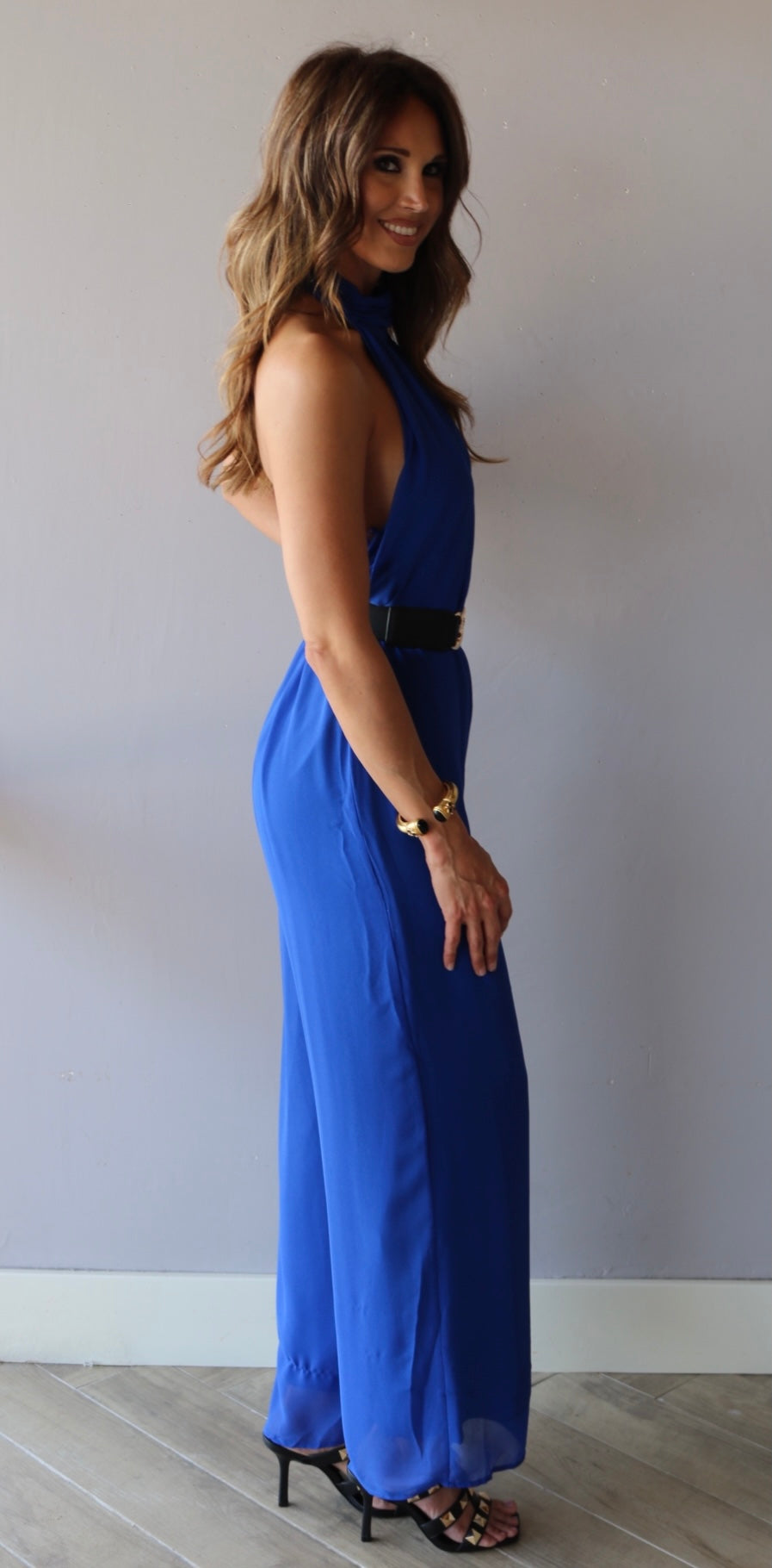 TRIUMPH MockNeck WideLeg Chiffon Jumpsuit