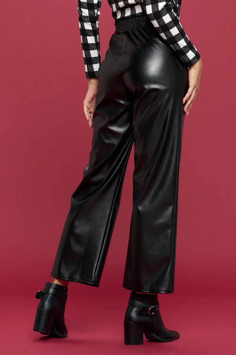 WISHFUL Vegan~Leather Straight Pant