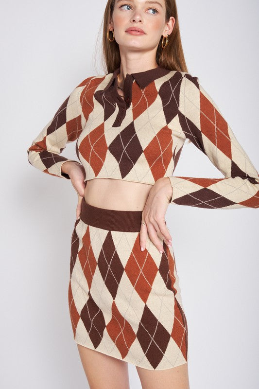 EMORY PARK! Arglye KIRKLAND Sweatknit Skirt