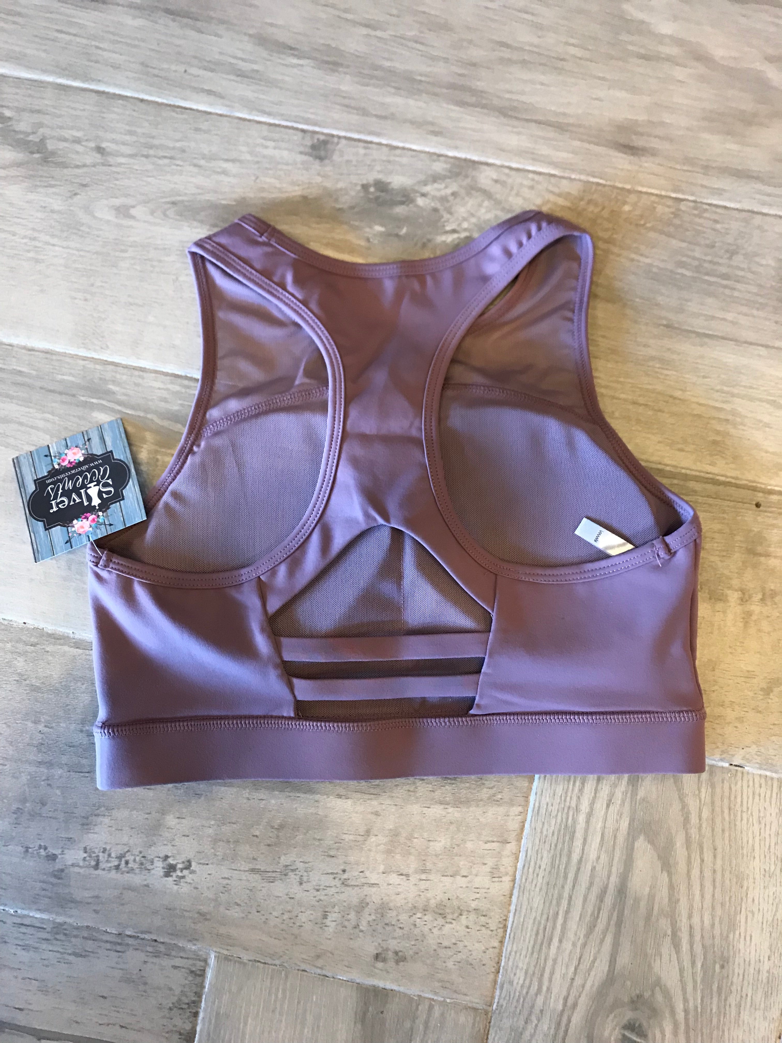 ENLIGHTEN Mesh Athleisure Sports Bra - Mauve