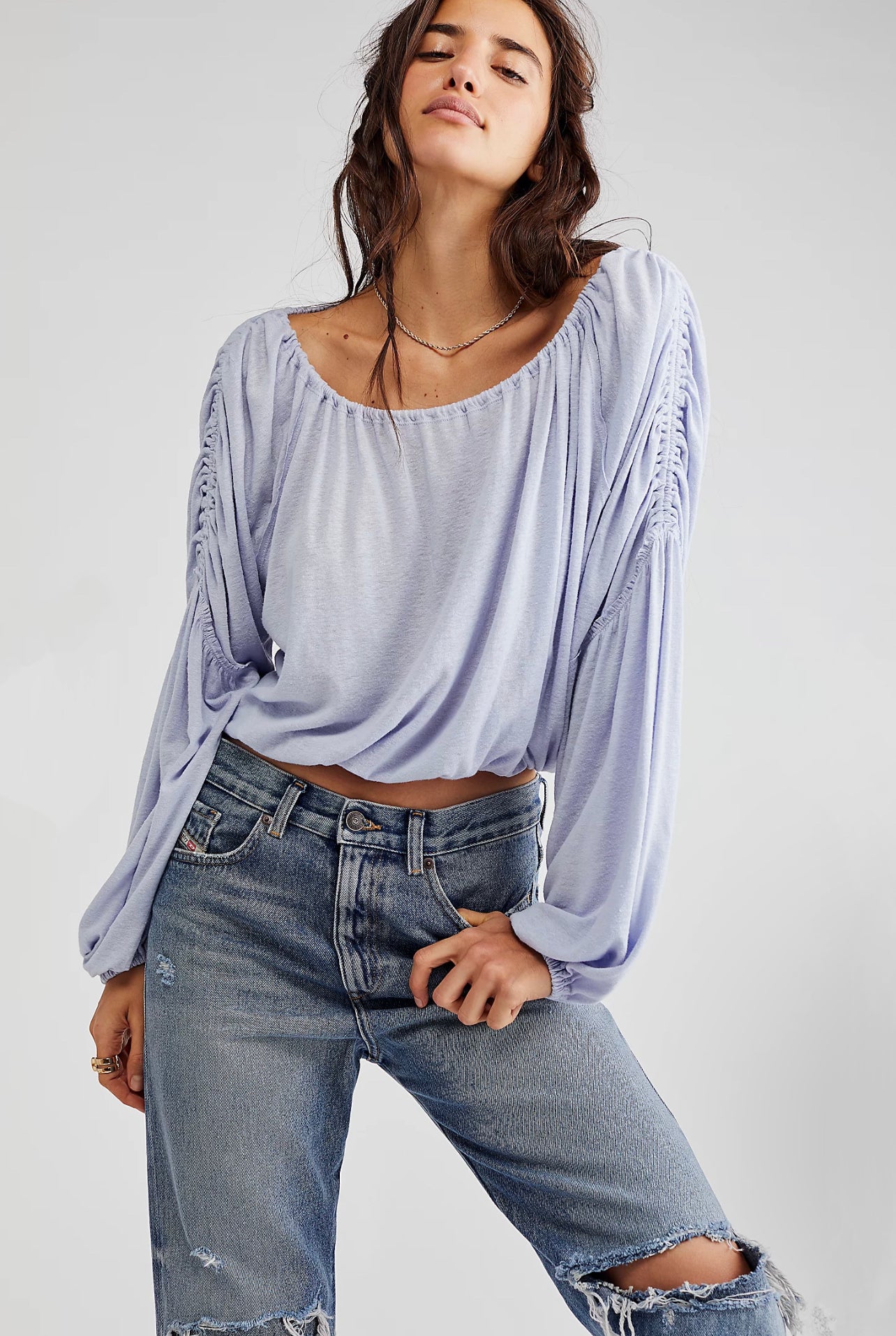 FREE PEOPLE RoucheSleeve IN A DREAM Top