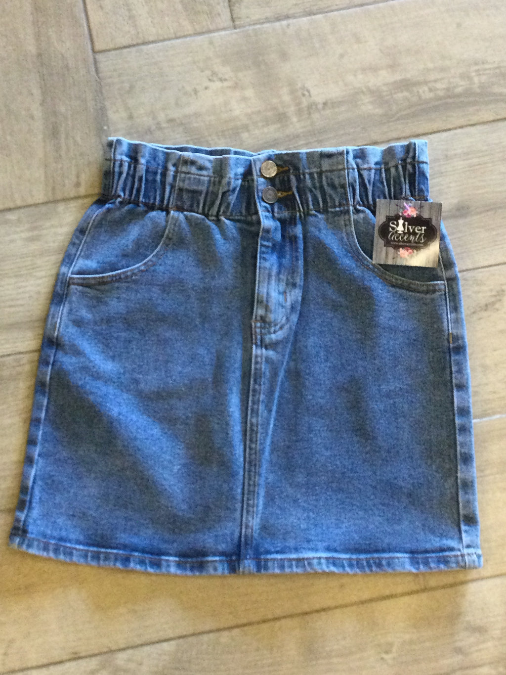 WISHLIST Gathered VICTORIOUS HiWast Denim Skirt