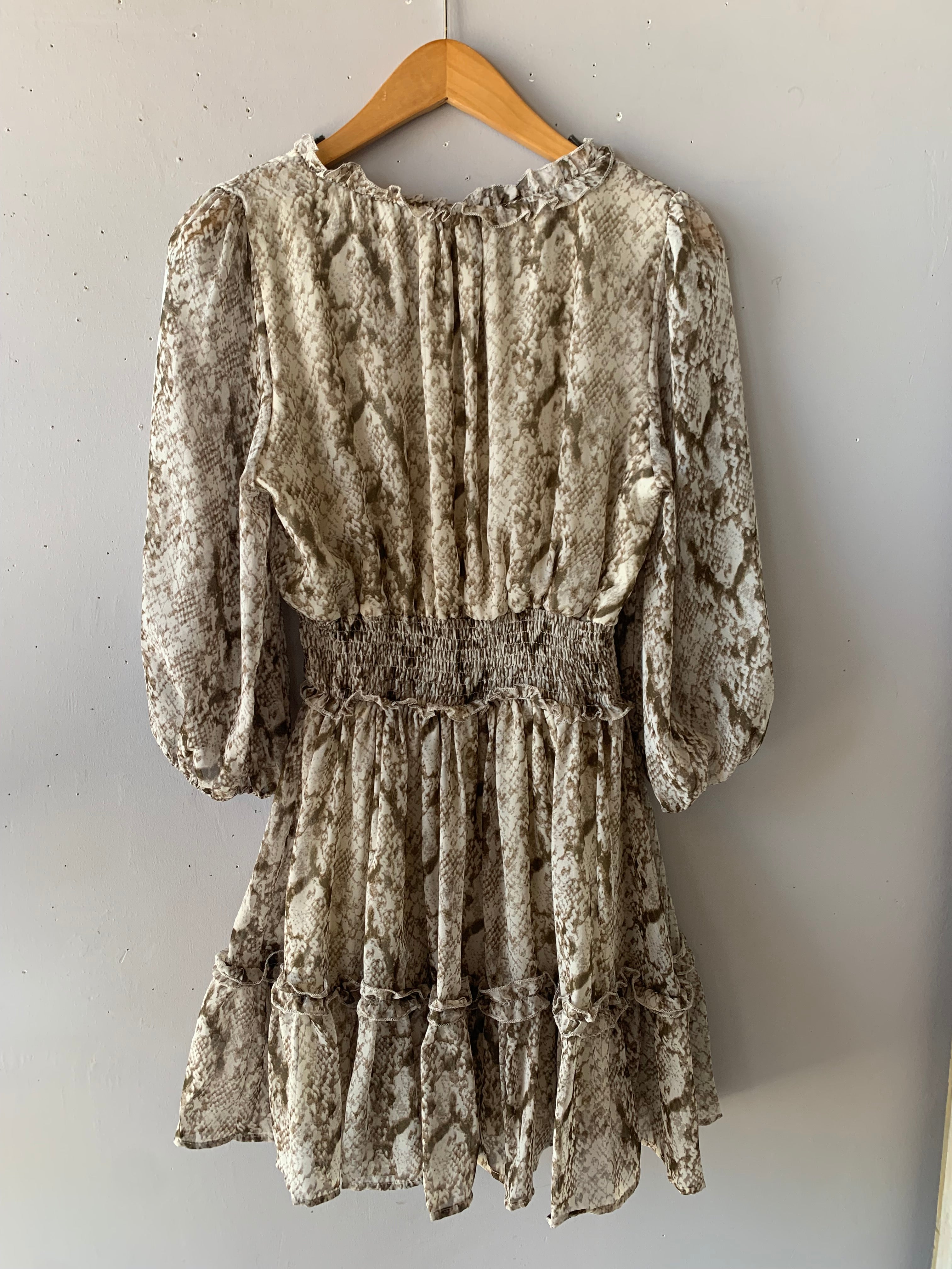 ALLEVIATE Python Smock~Waist Dress