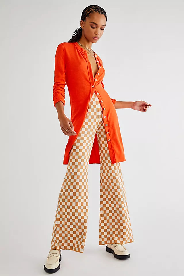 FREE PEOPLE RibKnit GIA ButtonDown Knit Maxi Cardigan Dress