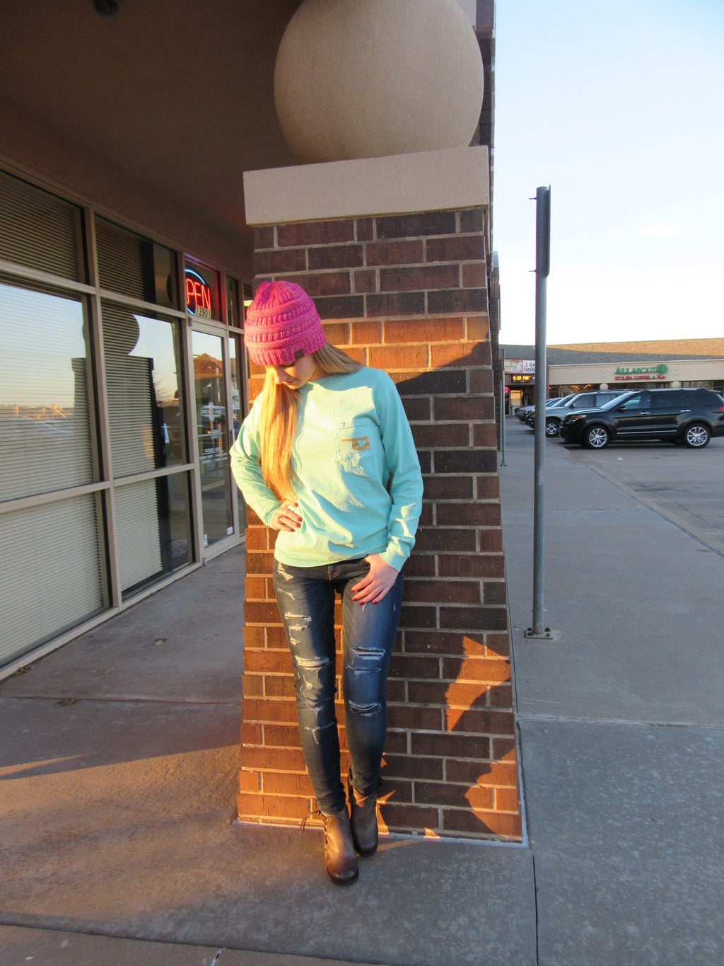 Floral OK Roots Comfort Colors Tee Top