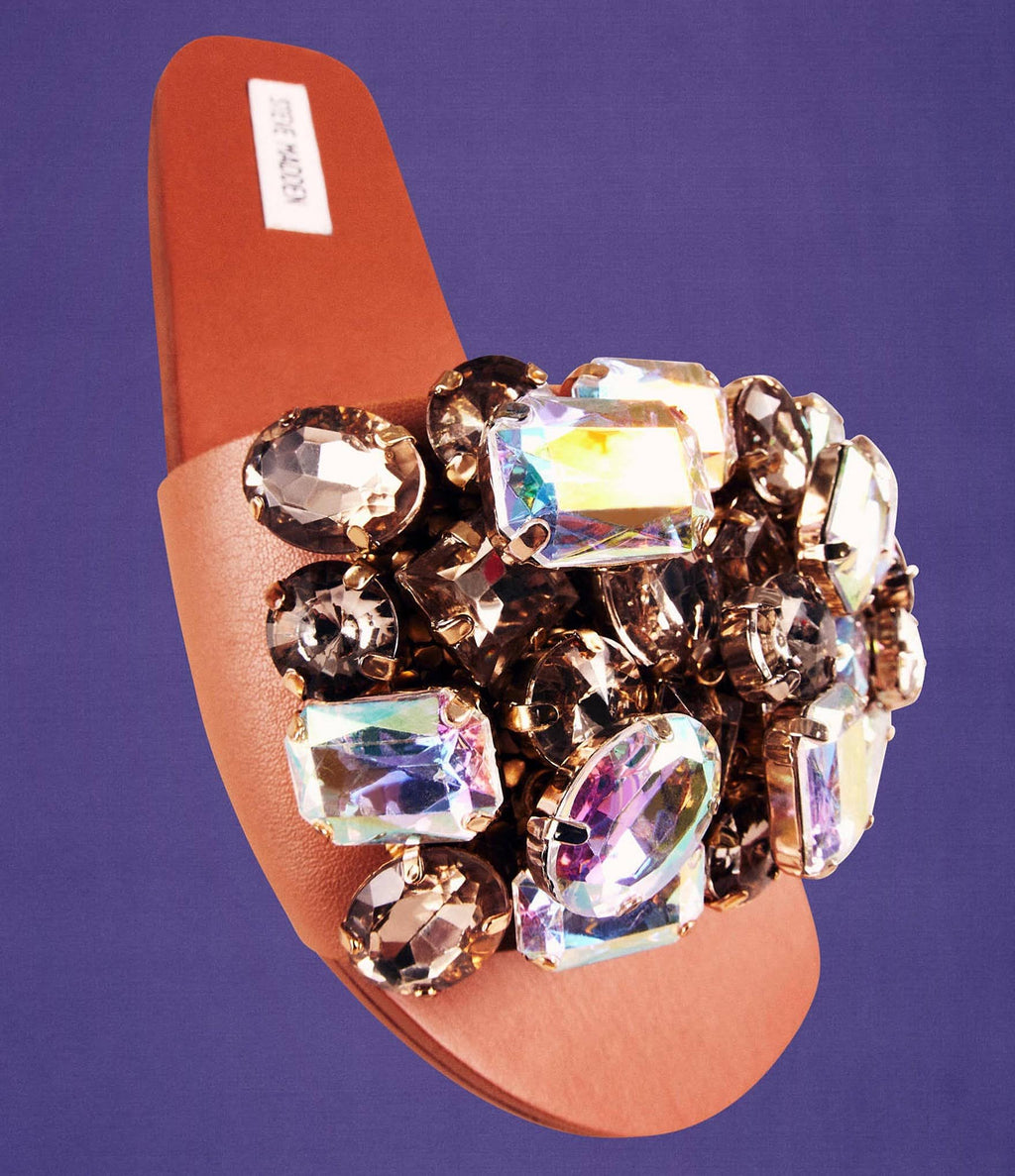 STEVE MADDEN Rhinestone BRIONNA Flat Sandal