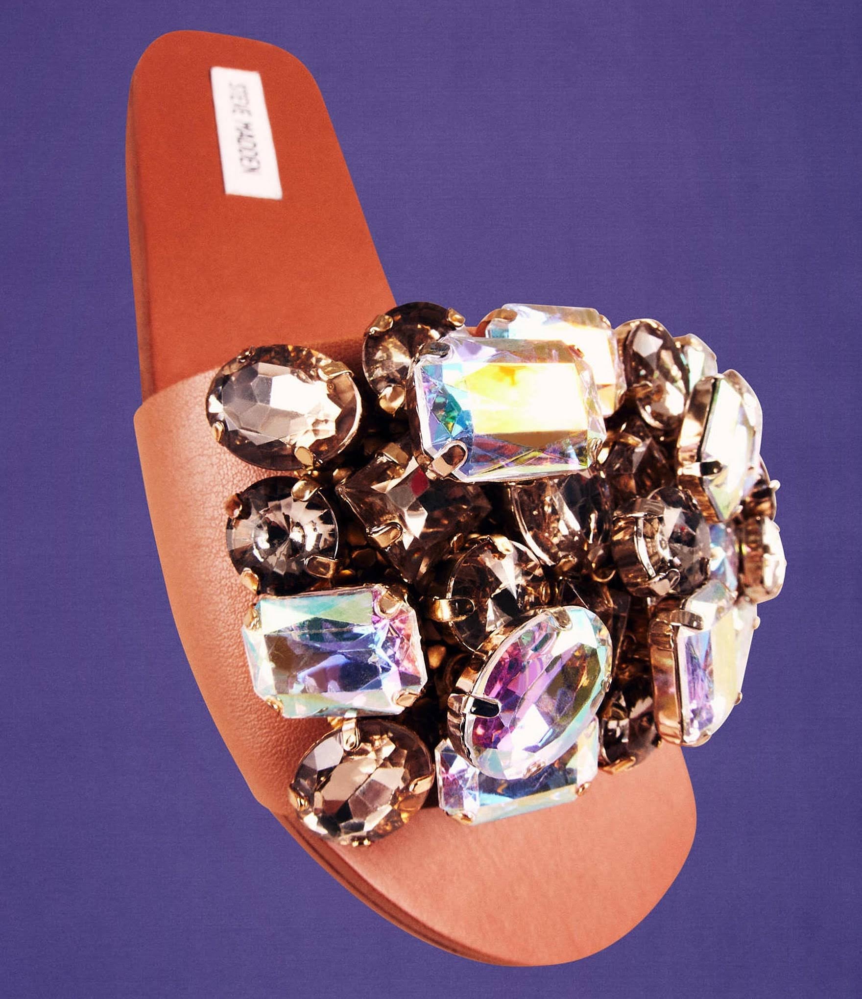 STEVE MADDEN Rhinestone BRIONNA Flat Sandal