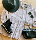*HILARY Tiered Babydoll Tunic Dress