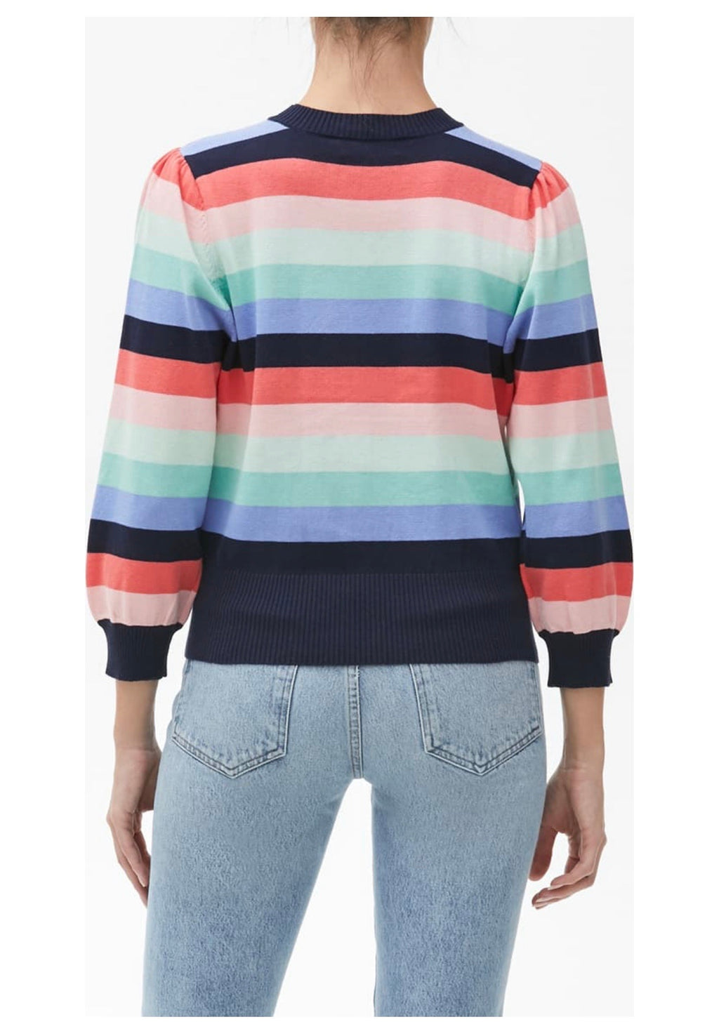 MICHAEL STARS CrewNeck DOLLY Striped Sweater
