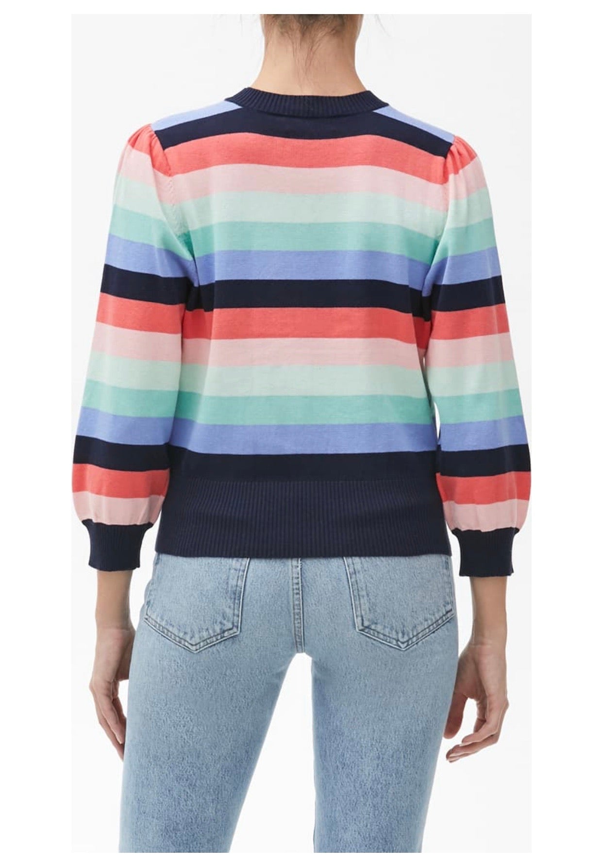 MICHAEL STARS CrewNeck DOLLY Striped Sweater