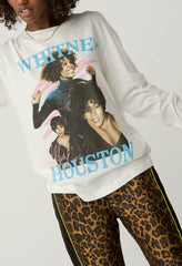 DAYDREAMER Dance With Somebody WHITNEY HOUSTON Long Sleeve Tee Top