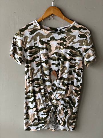 BOBI Camo HUNTING Slub KnotFront Top