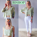 BISHOP Floral Knit Crop Tank