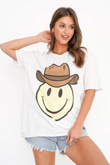 PROJECT SOCIAL T Cowboy SMILEY FACE Tee