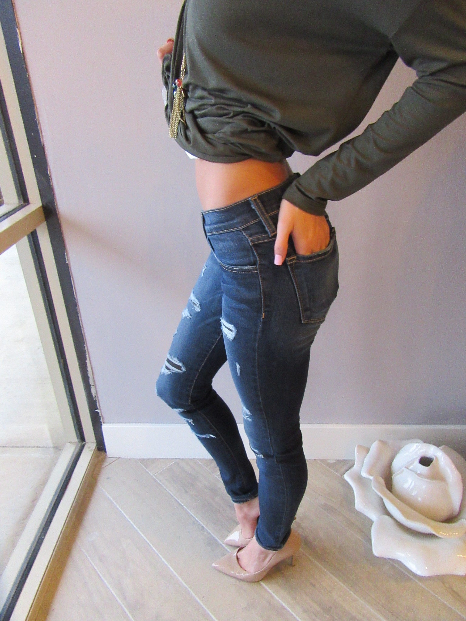 FLYING MONKEY Fused Patch AUTOMATIC BLUE Skinny Jeans