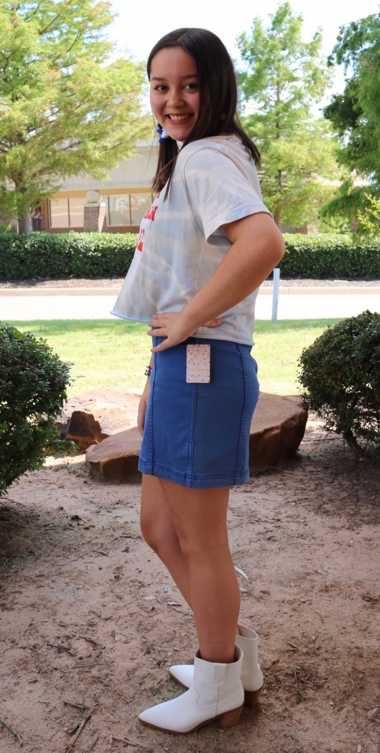 MH Patriotic Tie Dye Crop Tee