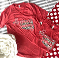 CALAMITY JANE’S Leopard OKLAHOMA VNeck Tee
