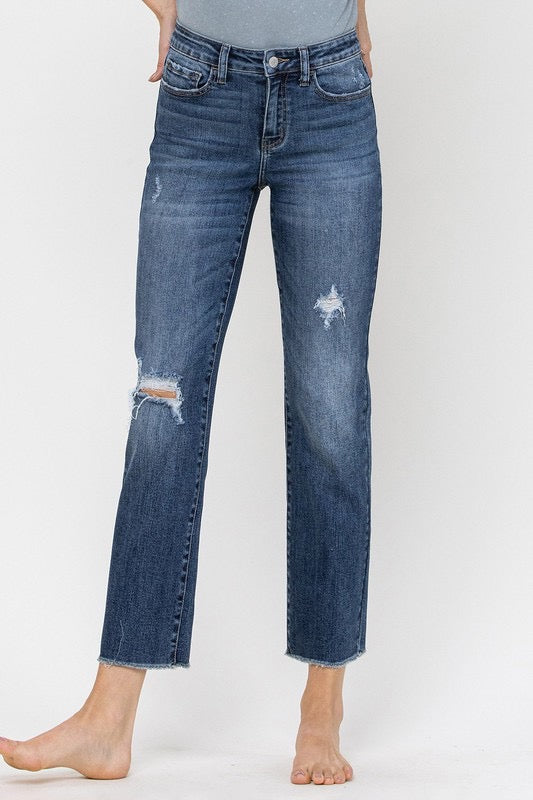 VERVET MidRise AMBER Straight Leg Jeans