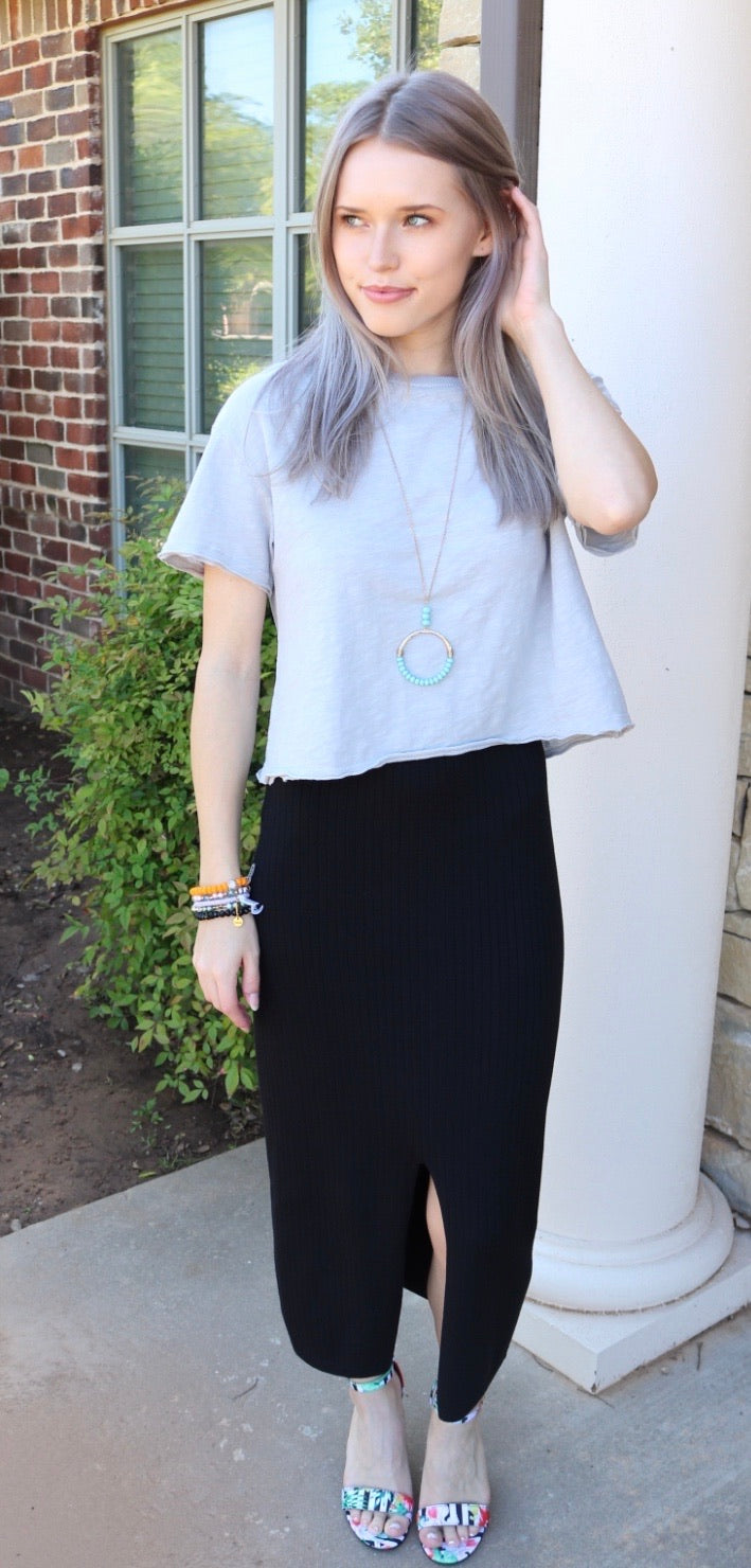 BOBI WaistCrop MARVEL SlubJersey Tee Top