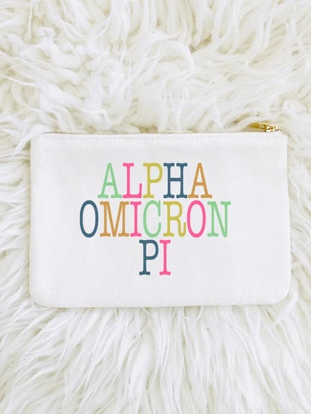 AL SORORITY COLOR BLOCK POUCH