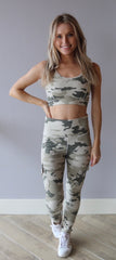 MONO B Lt Camo GRENADE CutOut Back Sports Bra