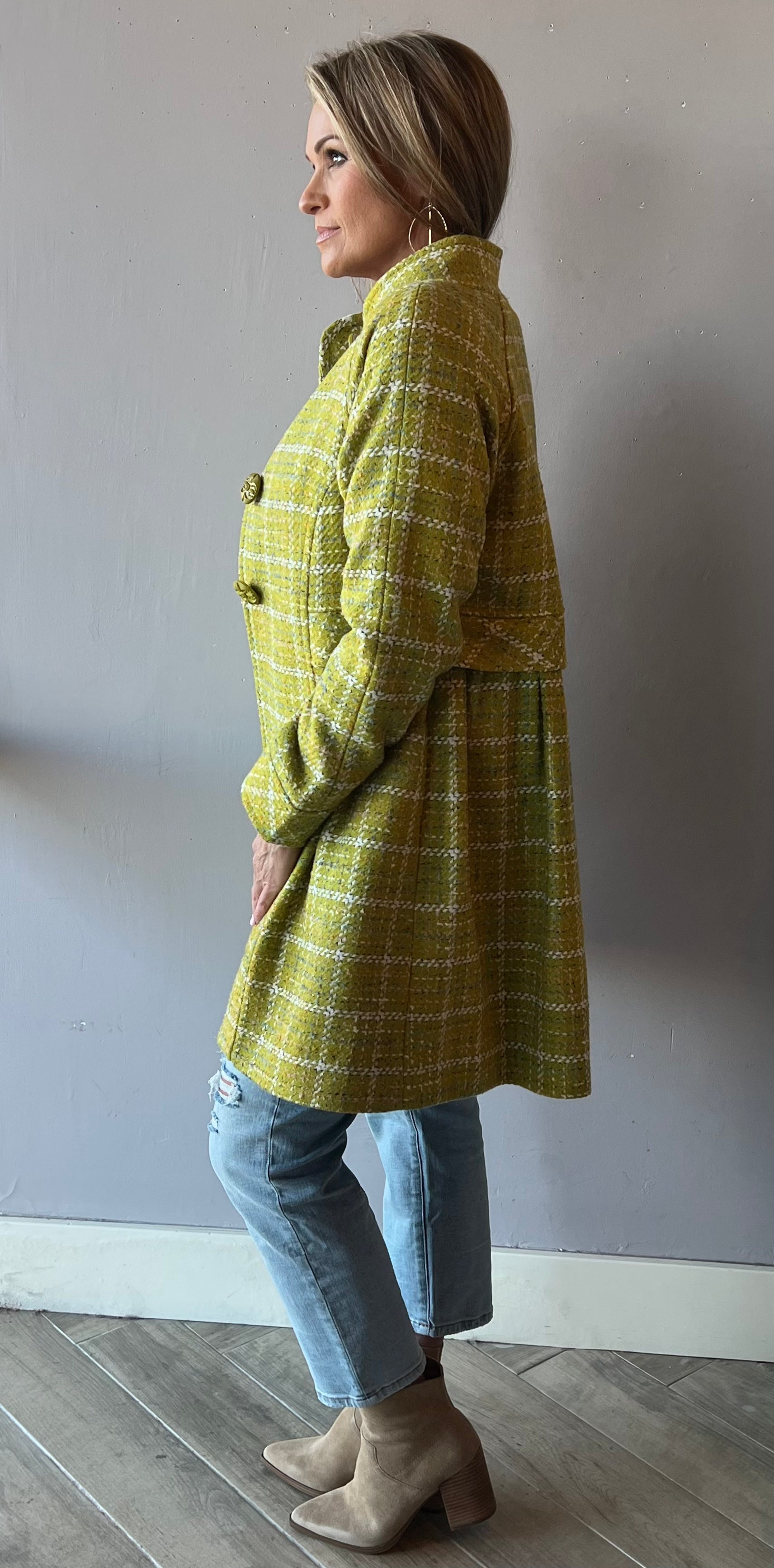 IVY JANE Tweed TIFFANY Button Up Jacket