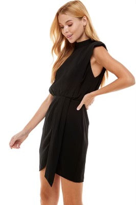 *WALKER Shoulder Pad Drop Skirt Dress