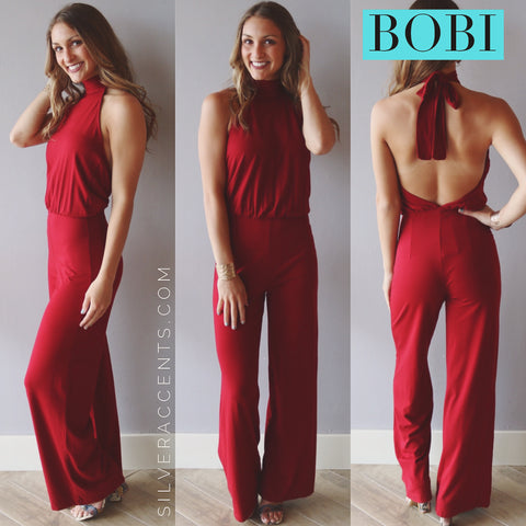 BOBI HiNeck OBSESSION HalterTie Jumpsuit