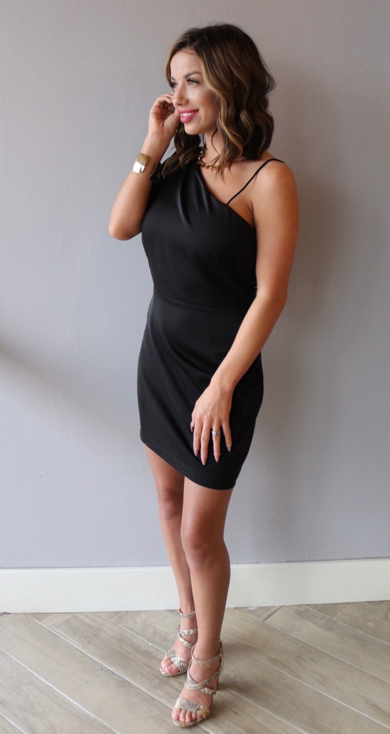 SLEEK OneShoulder Stretch Bodycon Dress