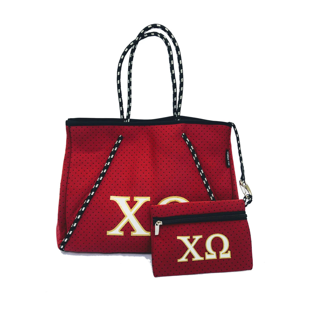DH Sorority NEVERFULL Neoprene Greek Chic Tote Bag