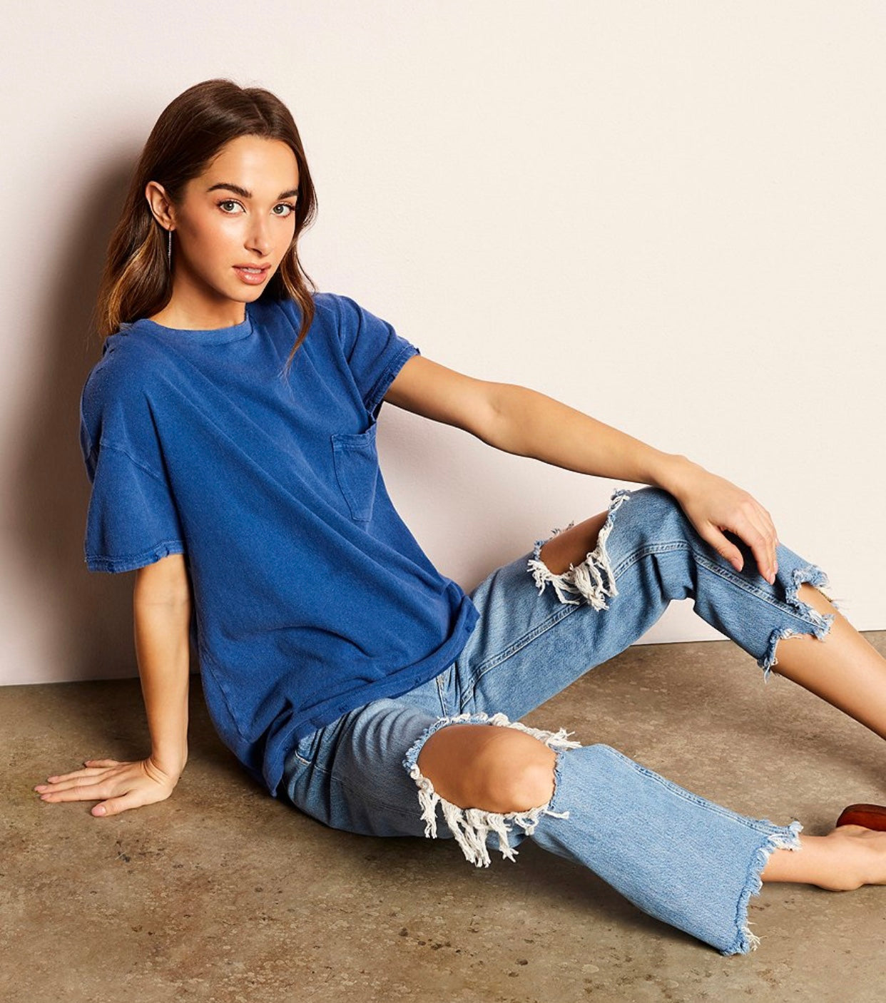 FREE PEOPLE Mid~Rise MAGGIE Straight~Leg Jeans