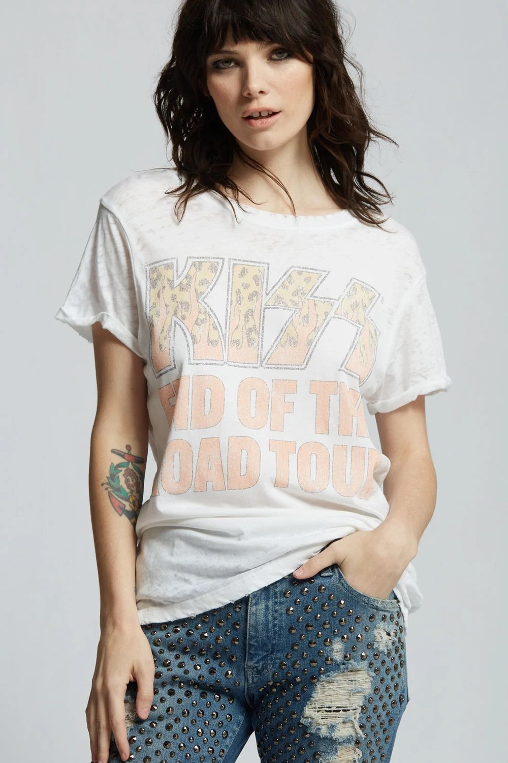 RECYCLED KARMA Cheetah KISS End of the Road Tour Tee