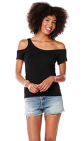BOBI Light Weight Jersey LITA OneShoulder Tee