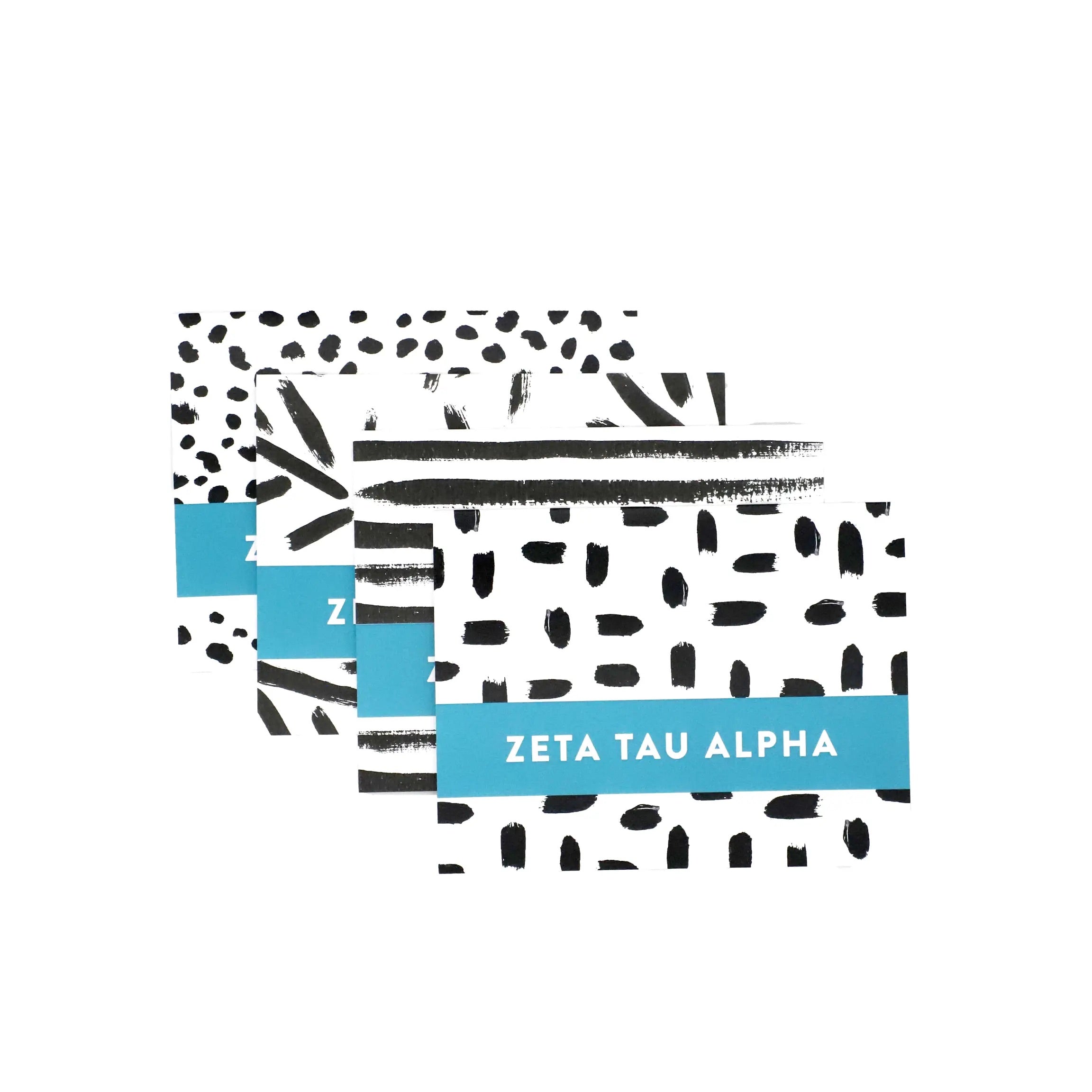 MS 8pc Sorority PATTERNED Greek Chic Notecards/Envelopes