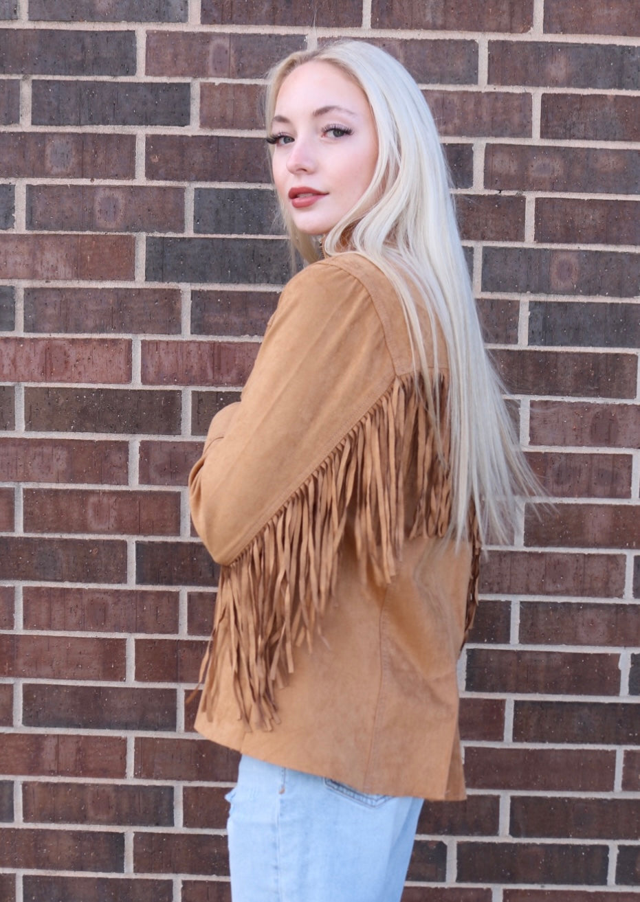 DEAR JOHN Fringe LEVI Suede Jacket