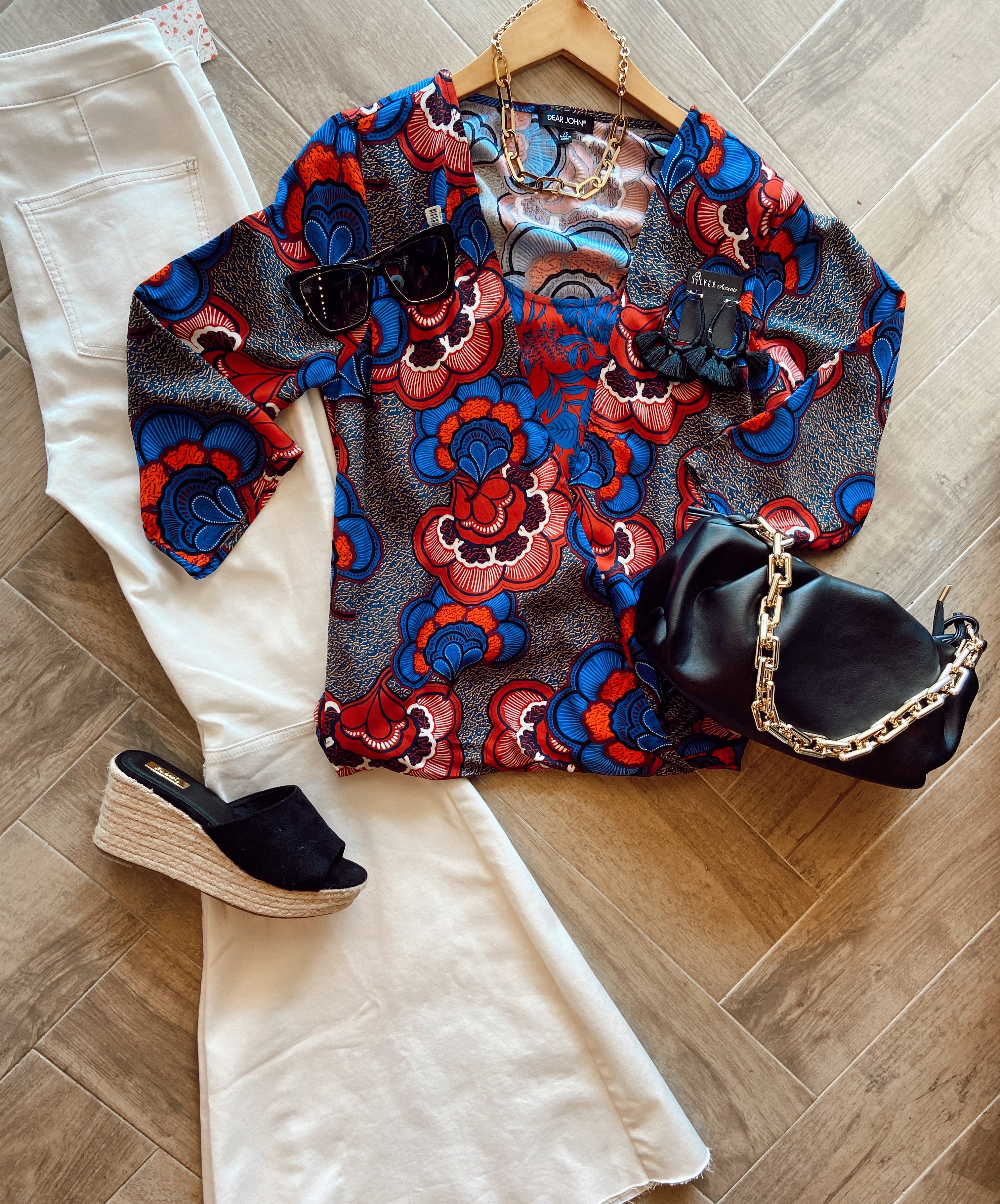DEARJOHN Floral REIGN Surplice Twofer Top