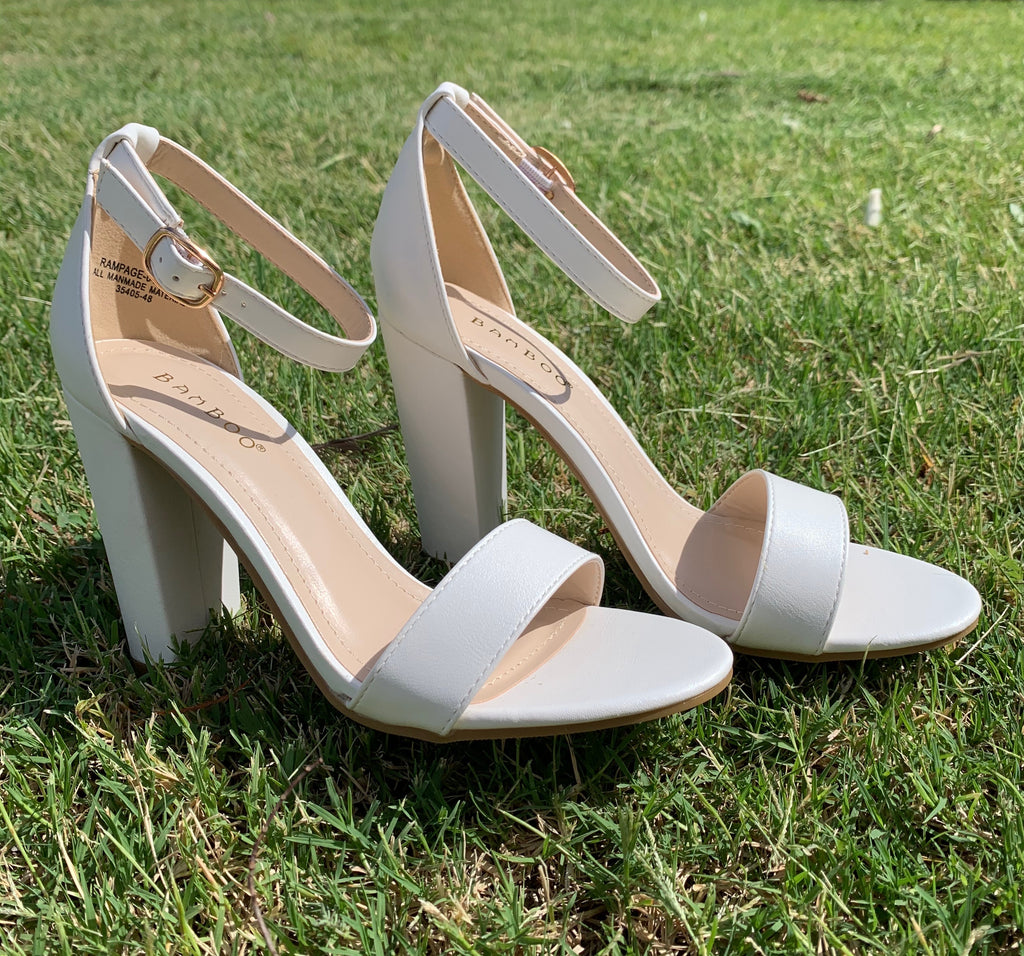 BEAUTE AnkleStrap BlockHeel Sandal Shoe