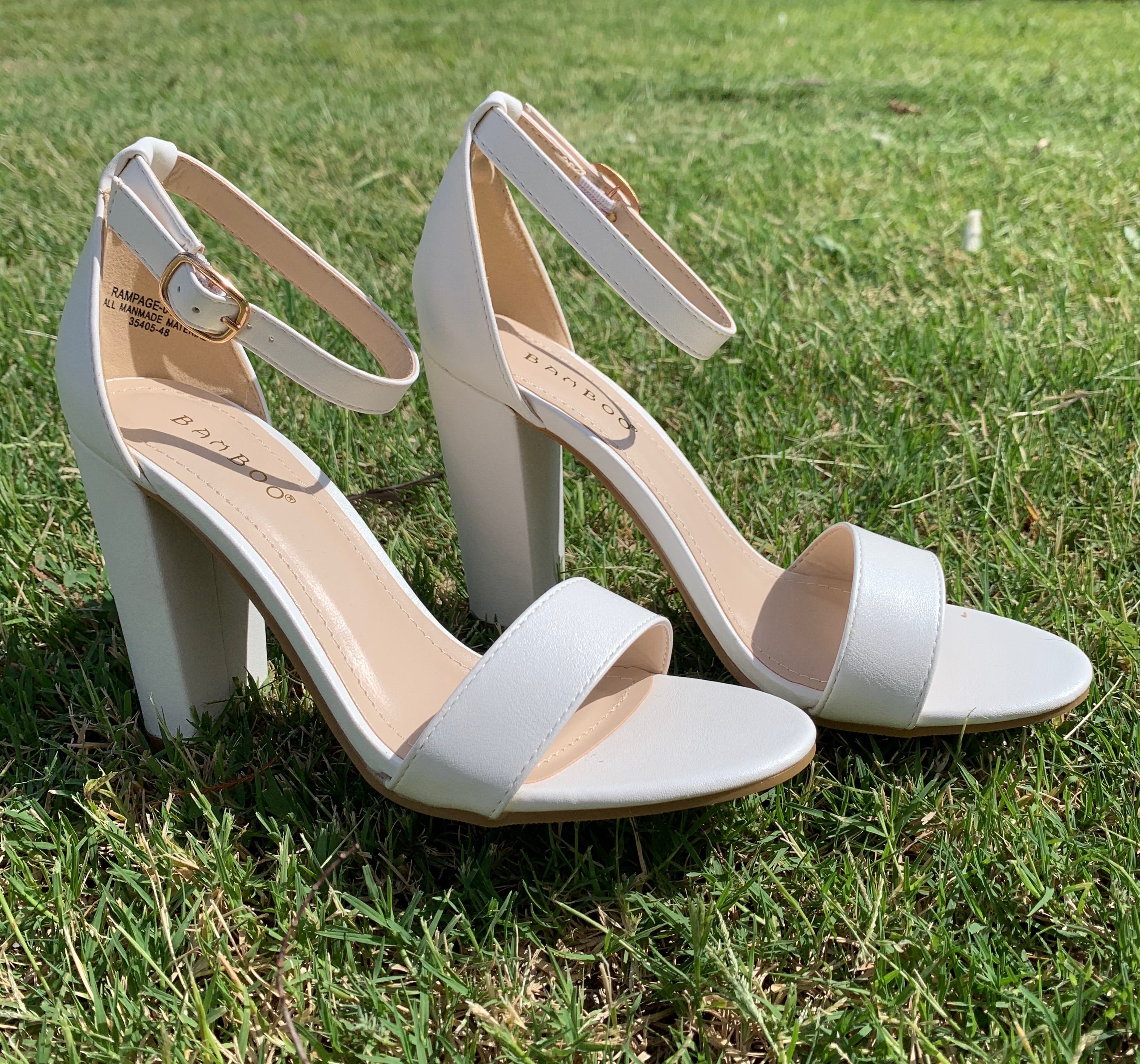 BEAUTE AnkleStrap BlockHeel Sandal Shoe