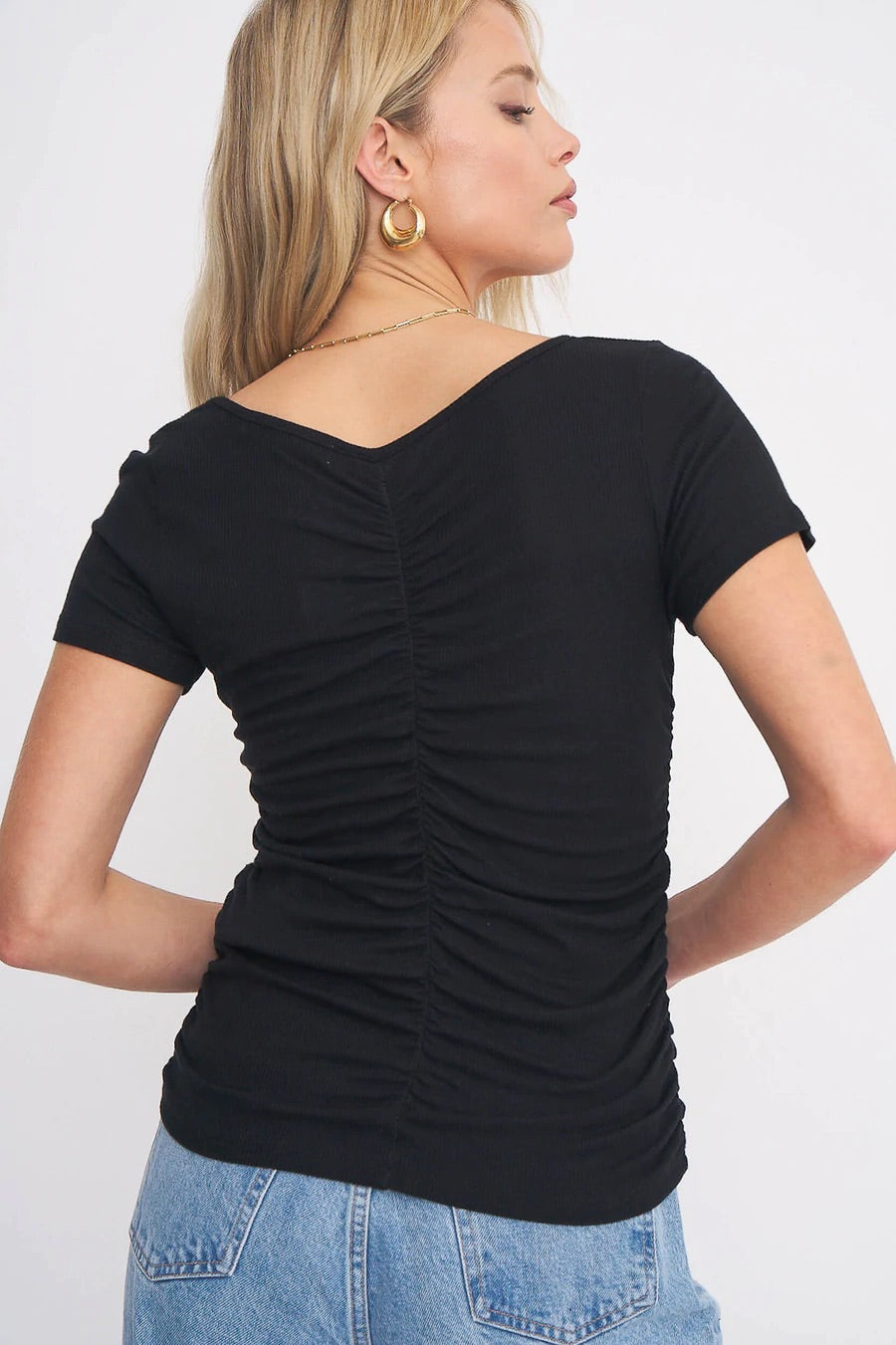 PROJECT SOCIAL T Apres Ruched Rib Tee