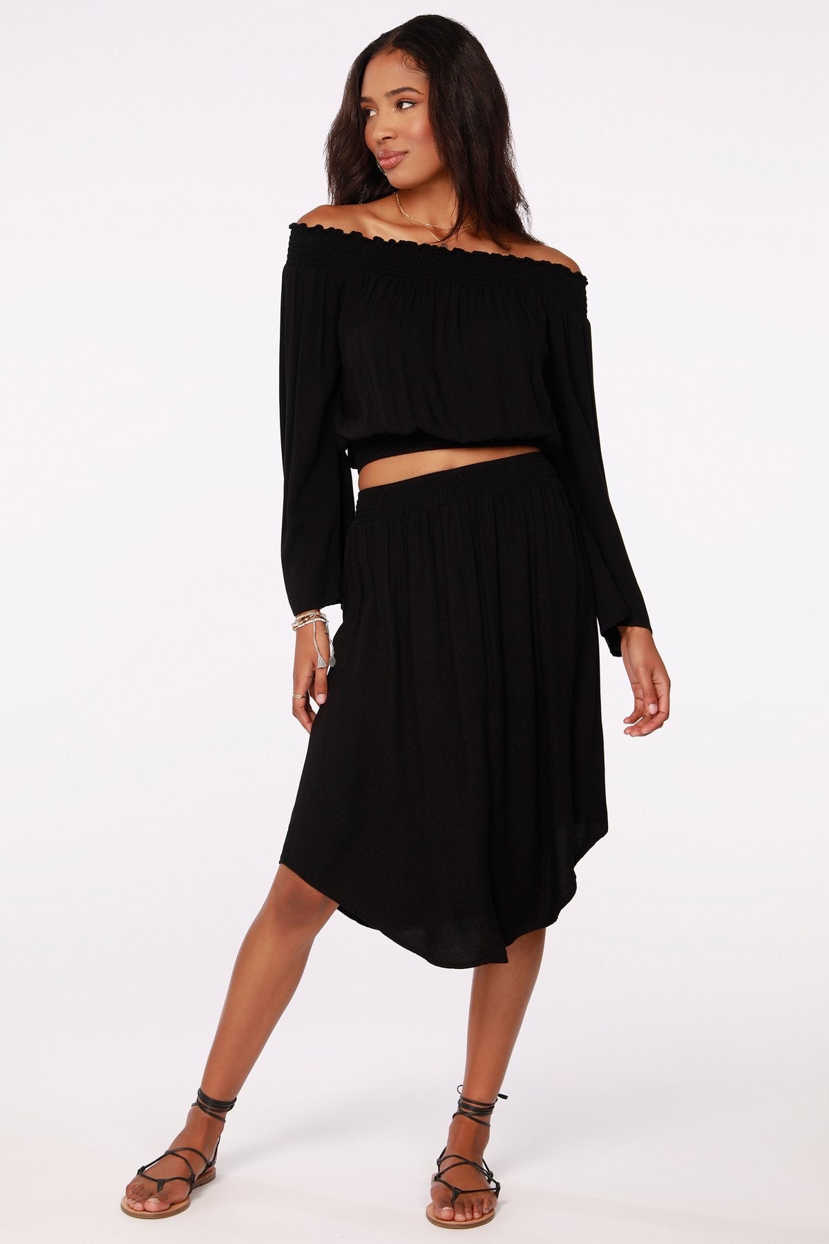 BOBI Beach Crepe GALLERY Smock Skirt