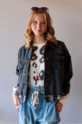 Uniq ROGUE Plaid Inner Patch Denim Jacket