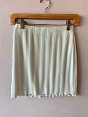 MAGNATE Rib Knit Lettuce Hem Skirt