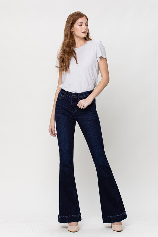 VERVET Hi~Rise BELLA FashionHem Flare Jean