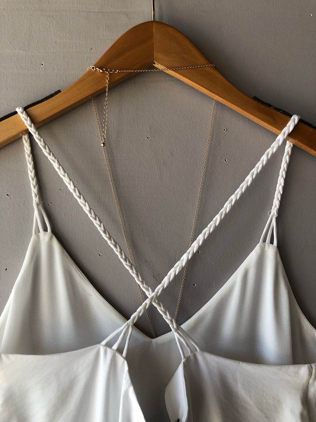 REVERIE Braidstrap Cross Back Tank Top