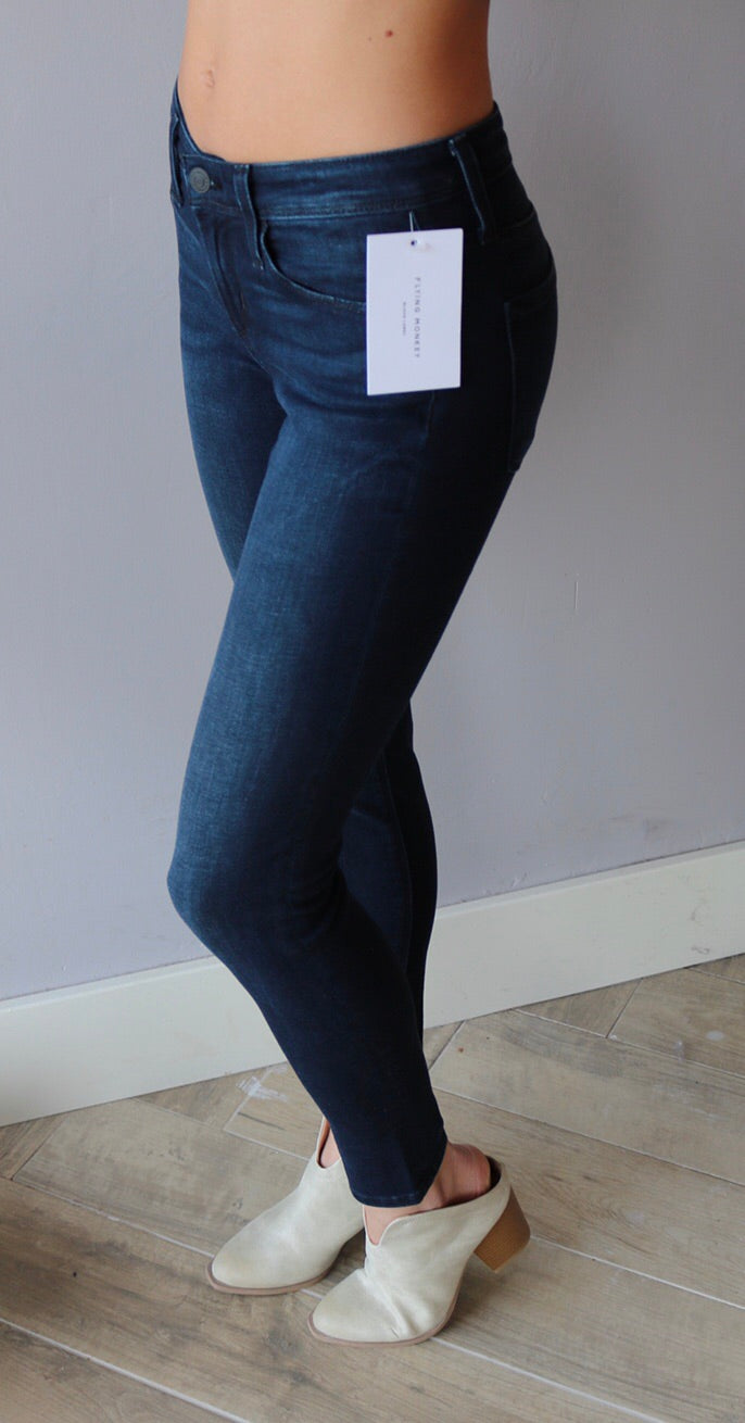 FLYING MONKEY MidRise MEET ME HALFWAY Tonal Stitch Ankle Skinny Jean