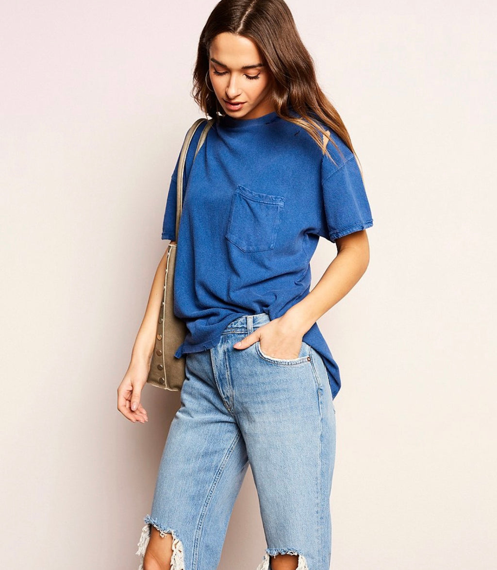 FREE PEOPLE Mid~Rise MAGGIE Straight~Leg Jeans