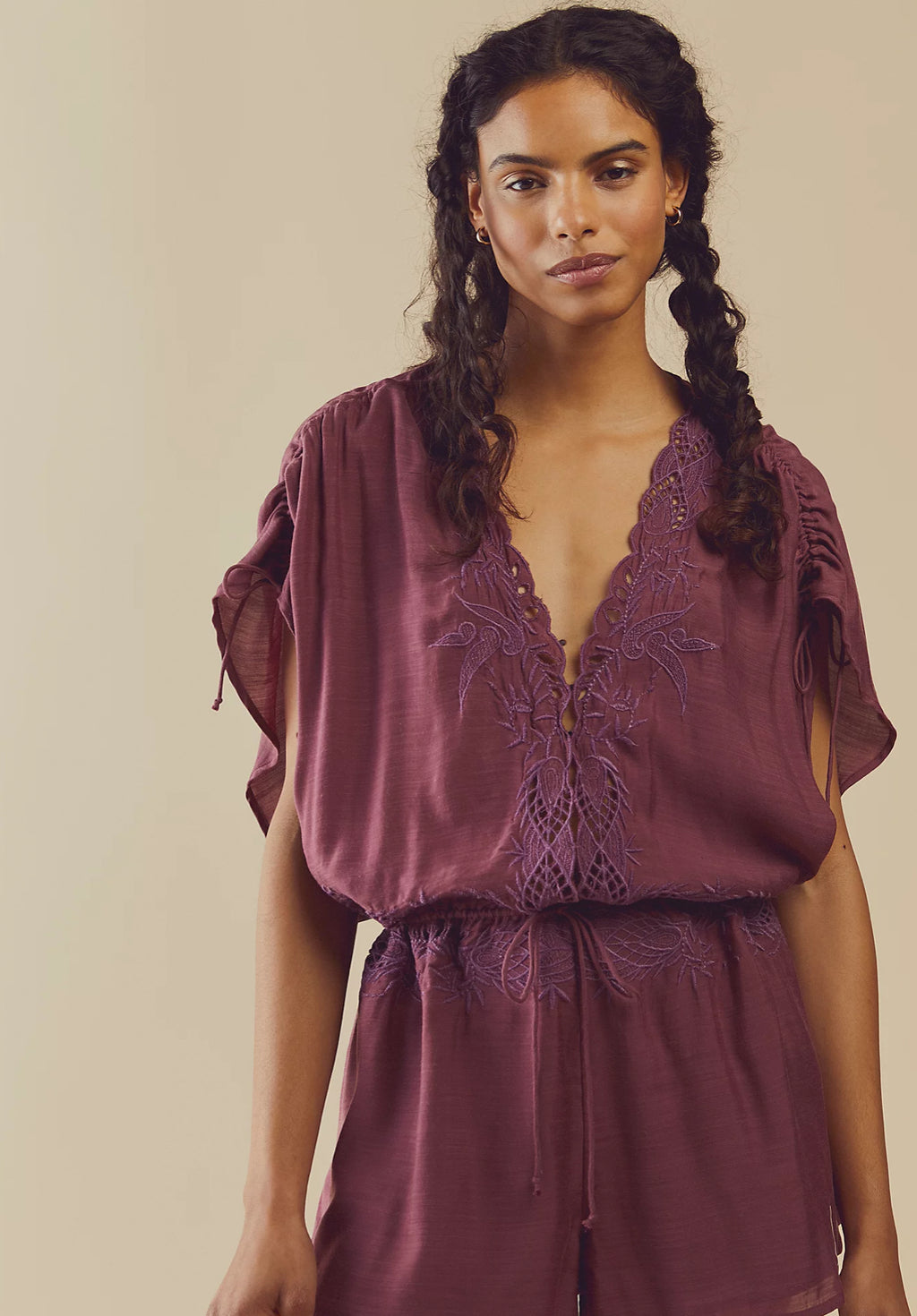 *FREE PEOPLE Embroidered WEILA Romper