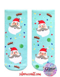 LIVING ROYAL Glitter JOLLY ST. NICK Ankle Socks